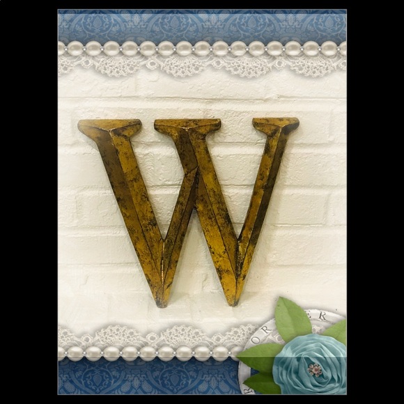 Letter “W” wooden monogram - Picture 7 of 10